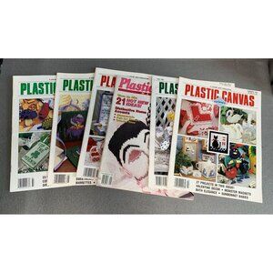 Vintage Plastic Canvas Magazine Lot 80s-90s Craft Ideas & Patterns Cross Stitch